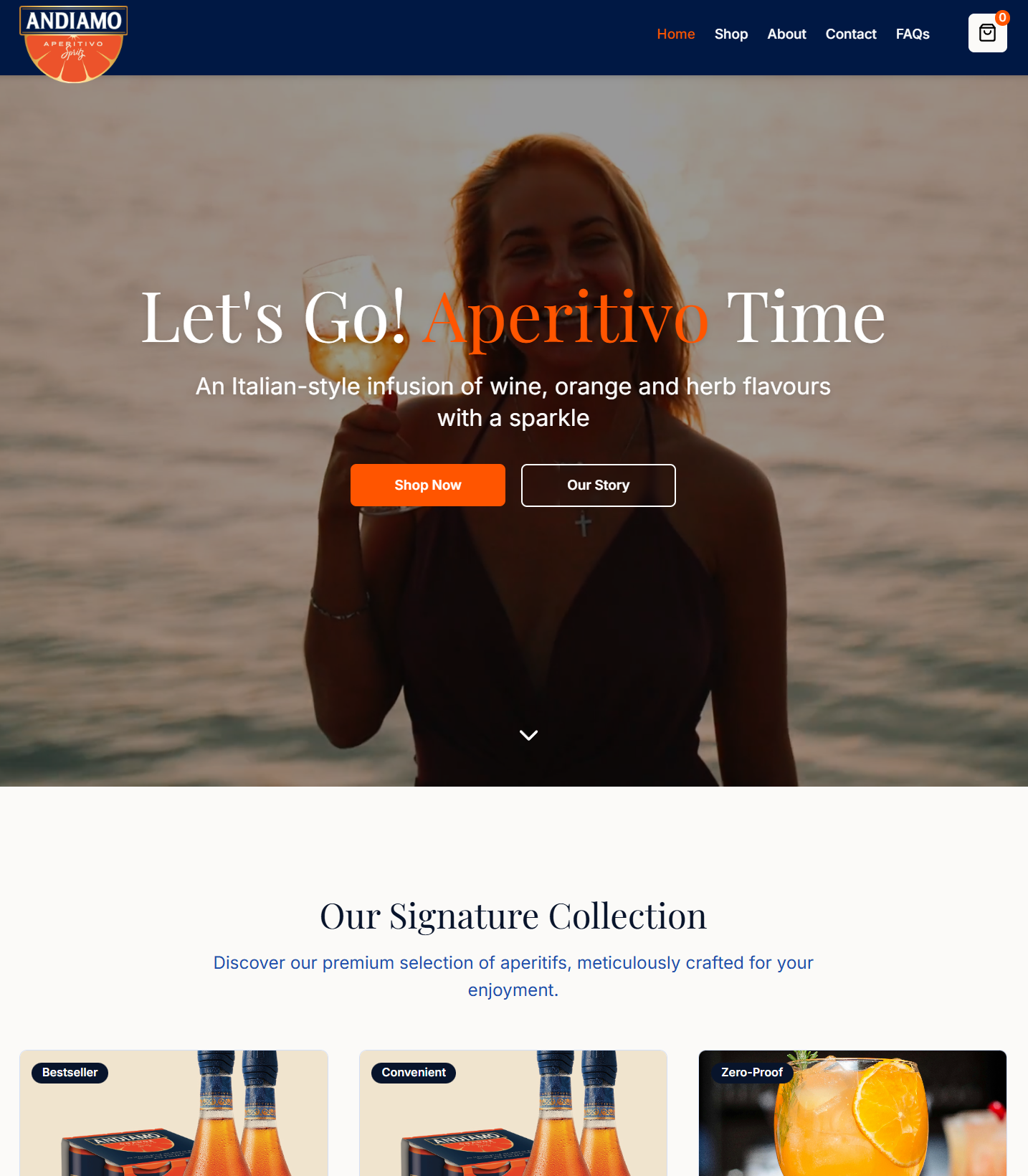 Andiamo Aperitivo - Italian-style infusion website